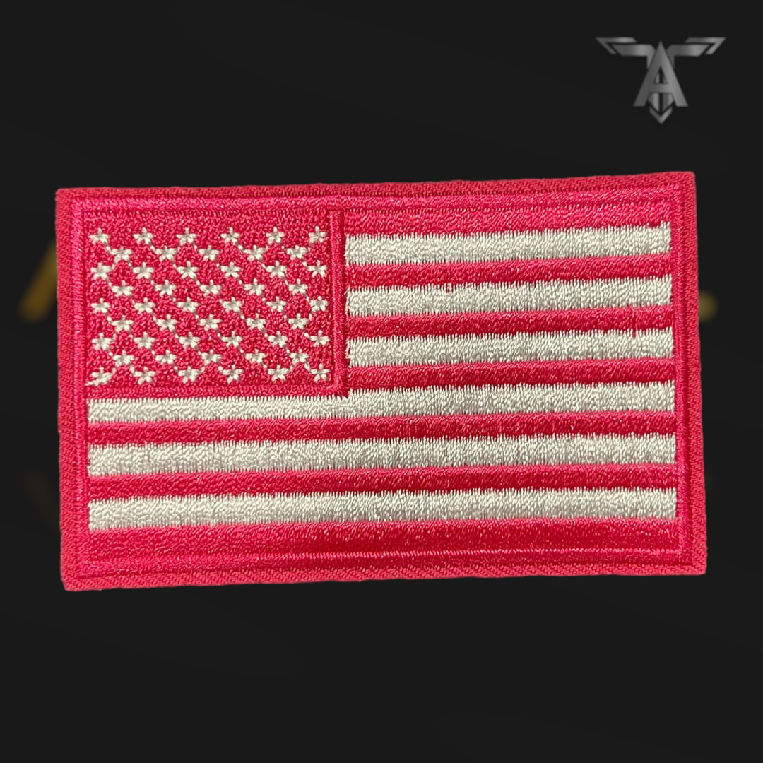 Colored US Flag Patch Velcro - Pink - Archangel Tactical Gear
